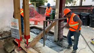 REXperts pouring concrete (soft story retrofitting)