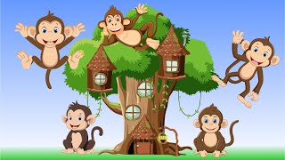 LEARN TO READ! Daddy's Stories: 5 Little Monkeys Mischievous Night! LEARN TO READ!