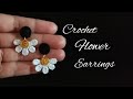 CROCHET FLOWER EARRINGS | EASY TO MAKE