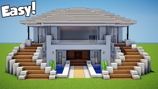 Minecraft: How to Build a Modern House - Mansion Tutorial (#12)