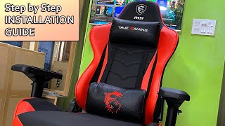 MSI MAG CH120 Gaming Chair Review - Unboxing \u0026 Step by Step Installation Guide