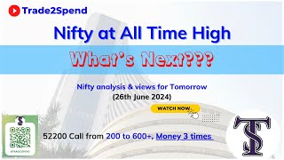 Nifty at new all time high | Nifty daily analysis and levels for 26th June
