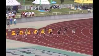 2009年　中学鹿角郡市総体　1年男子100ｍ決勝