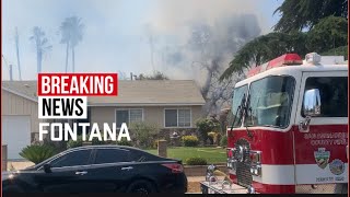 house in fontana catches fire #fontana #fontananews