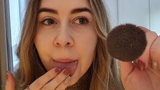 ASMR - Spit painting your face! (Mouth sounds, hand movements)