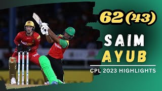 Saim Ayub's Explosive Fifty! | CPL 2023 Highlights