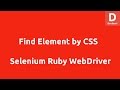 Selenium Ruby Find Element by CSS Selector