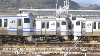 廃車のE217系が揃い 鎌倉車両ｾﾝﾀｰかのような長野総合車両ｾﾝﾀｰ廃車置き場他 2021.11.26  panasd 2523