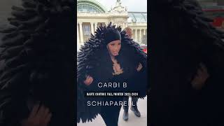 Cardi B at Schiaparelli Haute Couture Fall/Winter 2023-2024
