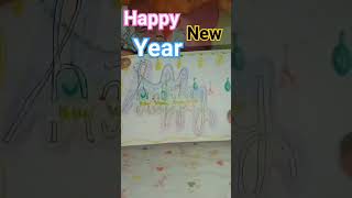 Easy homemade new year card 😳 #diy #shorts #card #newyear #mychannel #art  #easy #shortsviral