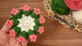 🌺 Lovely Decorative Crochet Motif | Step-by-Step Tutorial | Crochet Flower