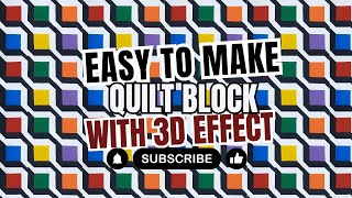 How To Make 3D Effect Quilt Design| Cushion Cover Design| #patchwork #quilting #quilt  #sewing #sew