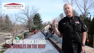 Roofing Denver | Loading the Shingles on the Roof - Masterpiece Roofing \u0026 Painting Denver Colorado