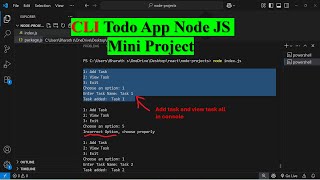 Node.js Project #1: Build a CLI Todo App Using Node.js #bharathedutech