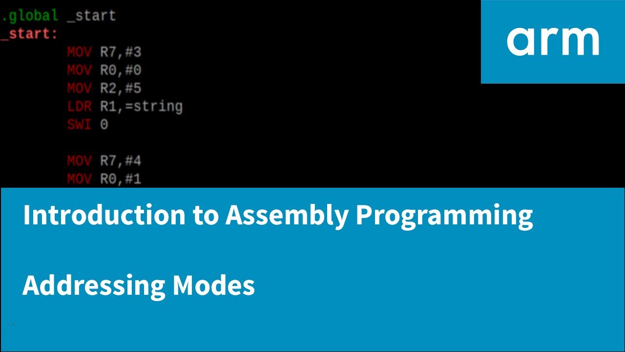 Introduction To Assembly Programming With ARM - Addressing Modes - YouTube