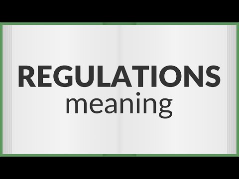 What is a regulation simple definition?