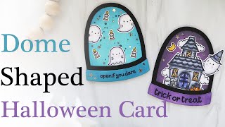 Dome Shaped Halloween Cards | Mama Elephant #createitwithjoy #handmadecards