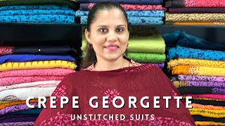 Crepe Georgette Unstitched Suits