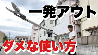 知らなきゃ【アウト】高枝切りバサミ使い方【1番簡単】現役植木屋がシンプルに解説🤗⤴️✨