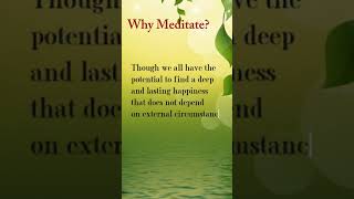 Benefits of Meditation (Happiness)