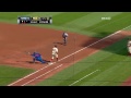 nym@pit tejada throws out alvarez from his knees