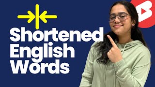 Shortened English Word You Must Know! Increase Your English Vocabulary | Ananya #englishwords