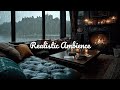 📚 Rainy Day in a Scottish Castle Library | Fireplace & Rain Ambience | No Ads 🔥🌧️🏰