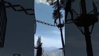 ব উ টি কি ভাবে এত উপরে উঠছে। । Beautiful girl Balancing on 500 ft high rope.