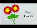 How to make easy paper Flowers for kids   / Paper Craft / Paper Flowers / Crafts For Kids #shorts
