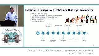 PGConf NYC 2021 - Evolution Of PostgreSQL Replication and High Availability... by Stacy Scoggins