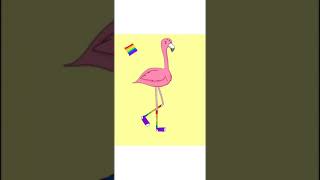 Bruno, the flamingo in his very fashionable rainbow socks. :)