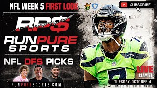 2022 NFL WEEK 5 DRAFTKINGS PICKS AND STRATEGY | NFL DFS FIRST LOOK