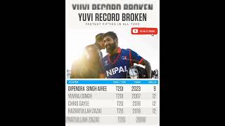 YUVI RECORD ⏺️ BROKEN ‼️ #shorts #short #ytshorts #cricket #youtube