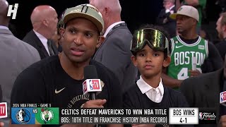 Al Horford Joins NBA TV after winning his first Championship | 2024 NBA Finals