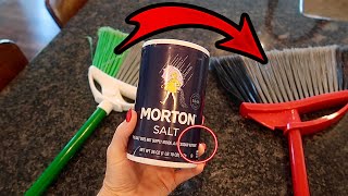 Pour Salt on your broom at NIGHT…THIS will blow your mind! 💥