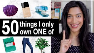 50 things I only own ONE of || Minimalism for beginners