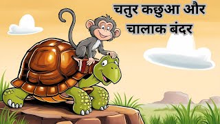 🐢 चतुर कछुआ और चालाक बंदर | Moral Story | Story World Express 🐒