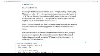 Eloquent JavaScript Read-Along - Functions - Exercises - Bean Counting