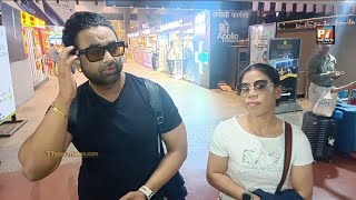 Indian boxing legend Mary Kom and producer Hitsh Chaudhary spotted together at Mumbai’s Terminal 2