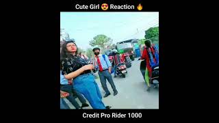 Cute Girl 😍 Reaction 🔥Super Bike | Ninja zx10r @PRORIDER1000AgastayChauhan #viral #shortfeed #bike