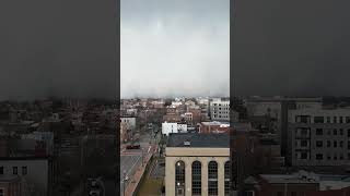 Time Lapse Snow Squall Moves Into Troy