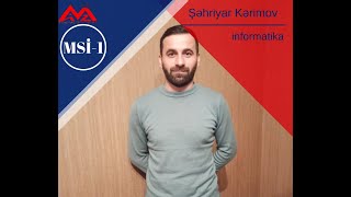 Magistratura.az- MSİ 1- İnformatika