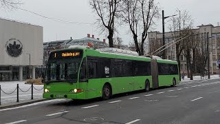 Buses \u0026 Trolleybuses in Kaunas (January 2024) 🇱🇹