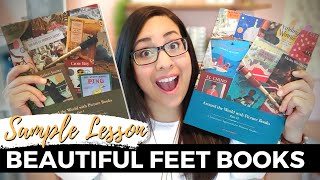 BEAUTIFUL FEET BOOKS FLIP THROUGH AND SAMPLE LESSON:  Look inside AROUND THE WORLD IN PICTURE BOOKS