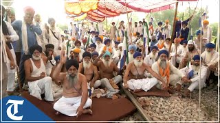 Punjab: Farmers continue Rail Roko Andolan on third day in Amritsar