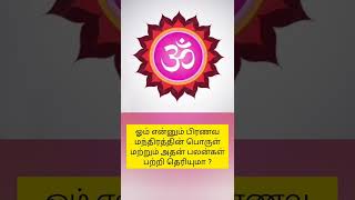 ஓம் என்னும் பிரணவ மந்திரத்தின் பொருள் மற்றும் அதன் பலன்கள் பற்றி தெரியுமா ?| Om kara| Pranava mantra