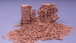 Keva (domino) building destruction, 5240 planks, 4k UHD! Animation #10
