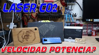 Laser CO2 - Probando materiales ¿velocidad - potencia?