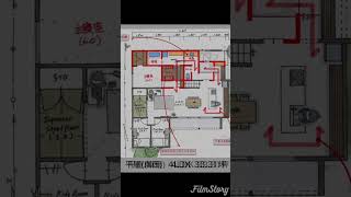 東西道路の平屋4LDK(33.31坪)の間取り事例 #独立洗面台 #シューズクローク #土間収納 #ファミクロ #回遊動線 #パントリー #畳コーナー #吹き抜けリビング #リビング続きの和室