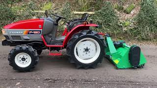 Yanmar F-180 4WD Compact Tractor \u0026 Flail Mower